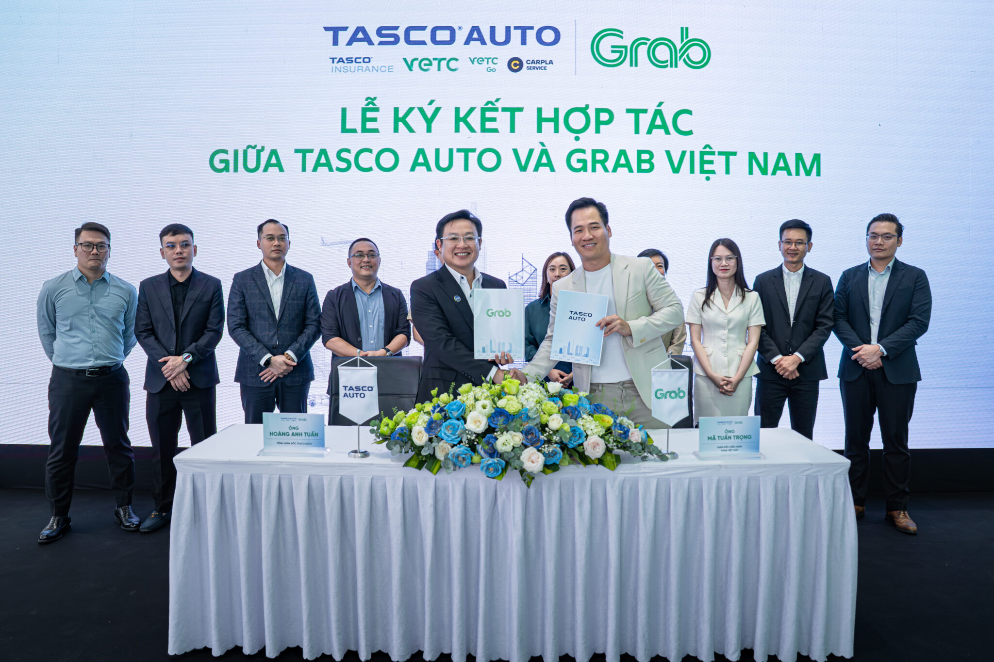Tasco Auto bắt tay Grab thúc đẩy chuyển đổi xanh cho tài xế công nghệ
