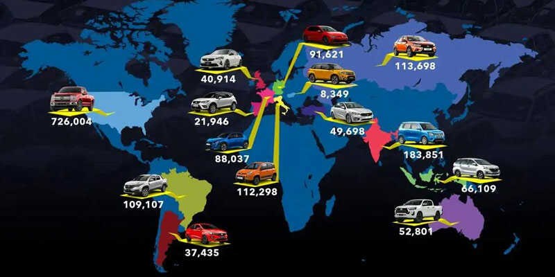 Top 10 hãng xe ô tô bán chạy nhất thế giới năm 2021